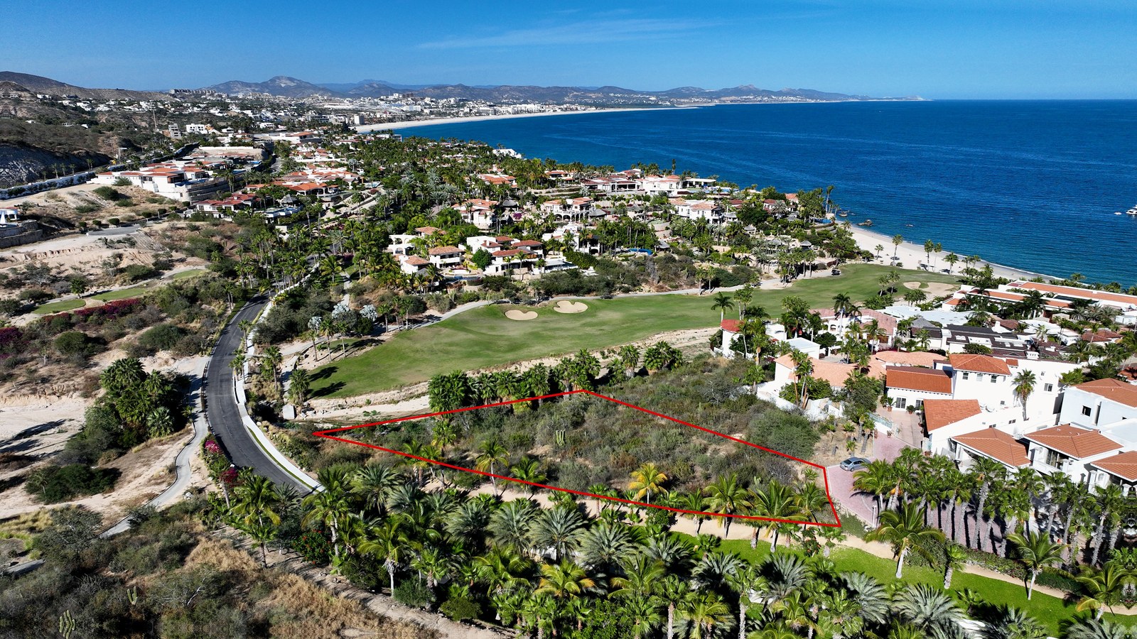 Lot boundary, with the bay toward San Jose del Cabo behind