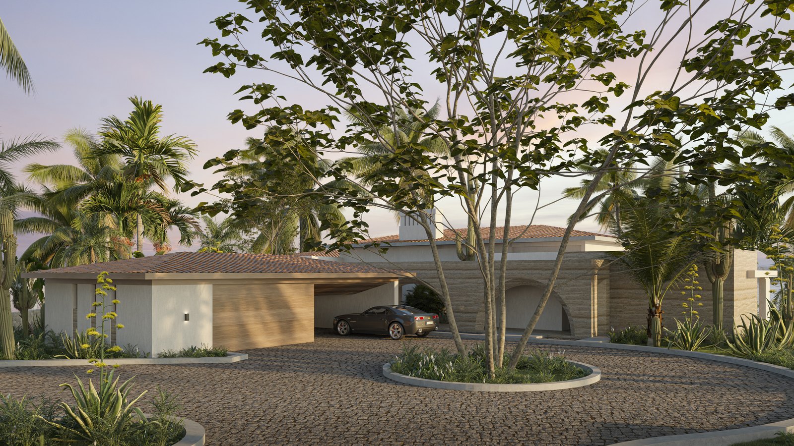 Render: acceso vehicular